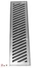 Grelha Ralo Linear Reforçado 15x50 modelo Diagonal com Tela Anti Insetos - Aluminio - Ficone Reis