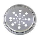 Grelha redonda com fecho e caixilho 10cm aço inox clarinox 100mm