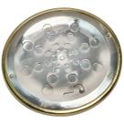 Grelha Redonda Cromado com Caixilho Dourado 15x15 - 923ACS Grelha Redonda Cromado com Caixilho Dourado 15x15 - 923ACS