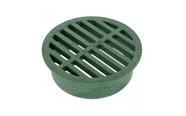 Grelha redonda de plástico NDS de 10 cm, dreno verde, 4 polegadas