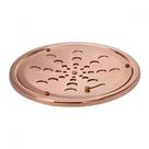 Grelha Redonda Inox com Caixilho Rose 15cm
