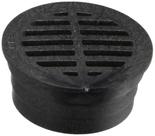 Grelha redonda NDS 14 para exterior 7,6 cm preta