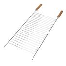 Grelha Simples N2 Aço Cromado 71X27 Cm Carne Churrasco Mor
