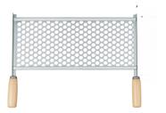 Grelha Tela Moeda Larga 50x25cm Alças De Madeira- Reforçada