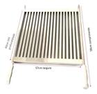 Grelha Uruguaia Inox 57x40cm Para Churrasqueira e Premoldada