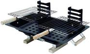 Grelhador a carvão Hibachi Kay Home 37 cm em aço preto Grelhador a carvão Hibachi Kay Home 37 cm em aço preto