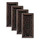 Grelhas de decoração Floor Register AJH410-RB Oriental 4x10", pacote com 4