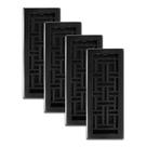 Grelhas de decoração Floor Register AJH412-BLK Oriental 4x12