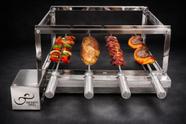 Grill 4 Espetos Elétrica Giratória inox