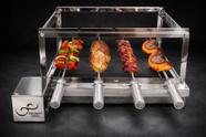 Grill 4 Espetos Elétrica inox Giratória