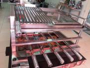 Grill Aço inox Com Grelha De Inox Mesclada Meia Parrilha E Meia Trefilada Grill Aço inox Com Grelha De Inox Mesclada Meia Parrilha E Meia Trefilada