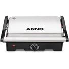 Grill Arno Dual Gnox Inox com Abertura de 180 graus Termostato Ajustável 1100W Inox 110V