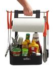 Grill Caddy Mr. Bar-B-Q ajustável com ganchos estendidos pretos
