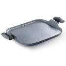 Grill Chapa Duplo Hercules Antiaderente Ceramica Indução Com Alça
