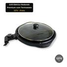 Grill Churrasqueira Elétrico Redondo Antiaderente Premium 40cm 1200W com Termostato 127 Volts Preto Grill Churrasqueira Elétrico Redondo Antiaderente Premium 40cm 1200W com Termostato 127 Volts Preto