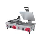 Grill Elétrico Duplo PRA-45 E Inox Escovado com 2 Prensas Progás Voltagem:127V