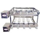 Grill Giratório Duplo Inox BRASA: 9 Espetos, 2 Motores, Design 2 Andares, Bivolt