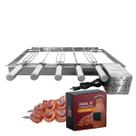 Grill Giratório Inox 5 Espetos para Churrasqueiras Pré Moldada Issi Grill