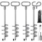 Ground Anchors, parafuso espiral SELEWARE de 43 cm em pacote com 4