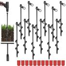 Ground Anchors Reginary 30x3cm Steel Stakes 12 unidades