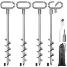 Ground Anchors SELEWARE 43 cm, pacote com 4 kits de aço espiral Ground Anchors SELEWARE 43 cm, pacote com 4 kits de aço espiral