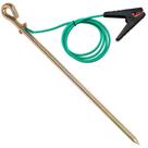 Ground Rod Minidodoca, acabamento em zinco de 46 cm com fio de 2 m e 12 AWG
