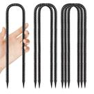Ground Stakes QNLONG Heavy Duty, 30 cm, vergalhão em U, 6 unidades