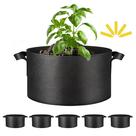Grow Bags Simple Deluxe, 15 galões, pacote com 5 vasos de plantio pretos