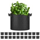 Grow Bags YSSOA, pacote com 20 unidades, 19 litros, tecido não tecido de aeração preto
