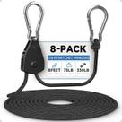 Grow Light Hangers Fondwell, pacote com 8, corda de 2,5 m, carga de 34 kg