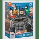 Grow quebra cabeça puzzle 200 peças liga da justiça