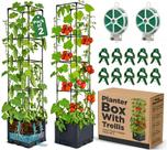 Growia Kit com 2 Jardineiras para Tomate com Treliça de 142 cm