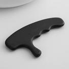 Gua Sha Massagem Pedra Obsidiana Preta Pés - Gold