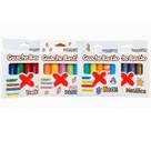 Guache Bastão Neon 6 Cores Atóxico Escolar Kit Lavável