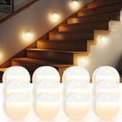 Guankai Kit com 12 Luminárias de Escada com Sensor de Movimento, Funcionamento a Pilha