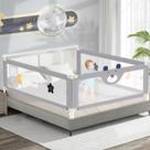 Guarda-cama JWPEHOE ajustável com cabeceira 190x190x99 cm