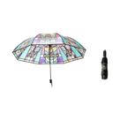 Guarda-chuva Automático Dobrável Transparente Pintado À Mão Estilo Vintage Romântico Portátil Para