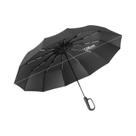 Guarda-Chuva Automático Extra Grande De 12 Varetas, Resistente Ao Vento, Portátil, Dobrável, Preto
