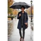 Guarda-chuva Automático Grande 130cm Preto Reforçado