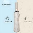 Guarda-chuva Automático Grande Com 24 Varetas, Proteção Solar UV, Dupla Função, Resistente Ao Vento, Guarda-chuva Automático Grande Com 24 Varetas, Proteção Solar UV, Dupla Função, Resistente Ao Vento,