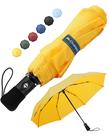 Guarda-chuva Chakipee Travel Compact à prova de vento, 97 cm, amarelo