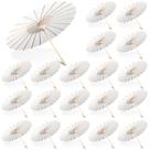 Guarda-chuva de papel Sanwuta, 20 peças, decorativo DIY, 60 cm (branco)