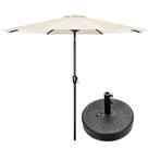 Guarda-chuva de pátio externo Simple Deluxe de 9 pés com suporte de base