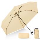 Guarda-chuva de viagem LEAGERA Compact com estojo leve bege