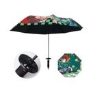 Guarda-chuva Dobrável Demon Slayer Kimetsu No Yaiba Tanjirou Katana Kokushibo Acessórios De Chuva