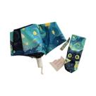 Guarda-chuva Dobrável Feminino Azul Verde Roxo Com Estampa De Gato Cartoon, Totalmente Automático,