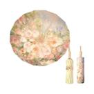 Guarda-chuva Dobrável Feminino Com Proteção UV, Estampa Floral Pintada a Óleo, 16 Varetas, Tecido