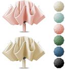 Guarda-chuva Fogkey Compact Travel Reverse Folding, 10 costelas, pacote com 2
