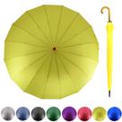 Guarda-chuva Golf Stick MRTLLOA à prova de vento 16 costelas 130 cm amarelo