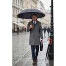 Guarda-Chuva Grande Automático Preto Reforçado 2 Peças